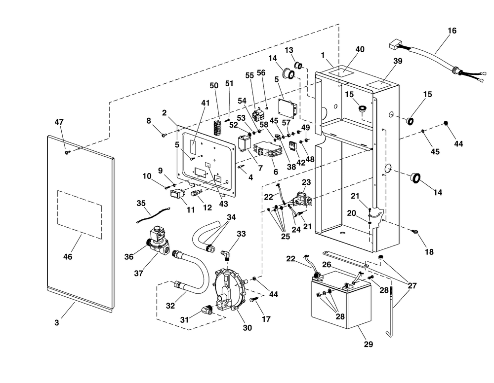 Control Panel Group Diagram and Parts List for 1975-0  Briggs and Stratton Generator
